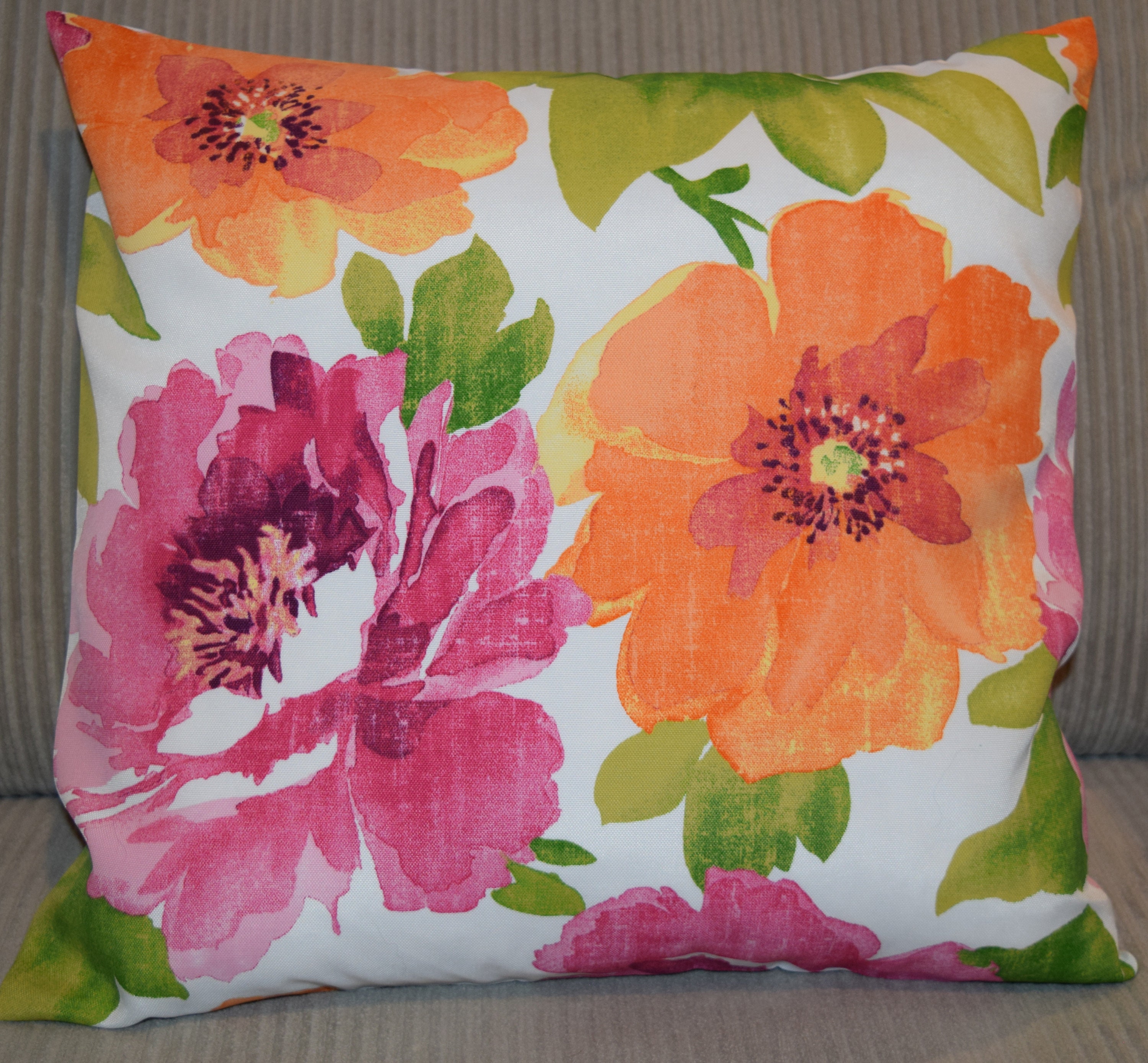 Sunfish Pastel Floral Decorative Pillow Green Multi Color Pink White Applique Embroidered Nature Glam Cotton One Sunfish Pastel Floral Decorative Pillow Green Multi Color Pink White Applique Embroidered Nature Glam Cotton One