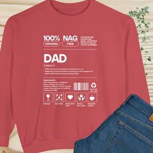 Dad Unisex Garment-Dyed Sweatshirt, Father&#39;s Day Gift, Cozy Pullover, Gift for Him, Fathers Day Shirt, Dad Sweatshirt