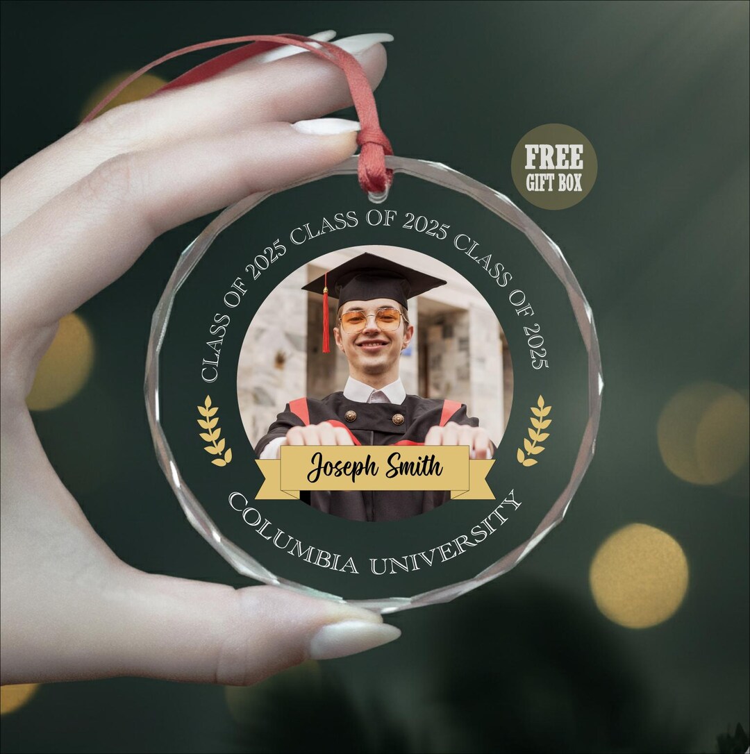 Personalized Graduation Photo Ornament, Class of 2025 Keepsake - Etsy
