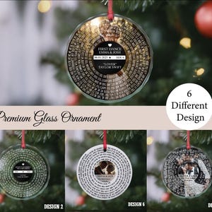 Personalized Our Song Lyrics Ornament, Custom First Dance Ornament, First Christmas Married Gift, Couples Anniversary Keepsake
