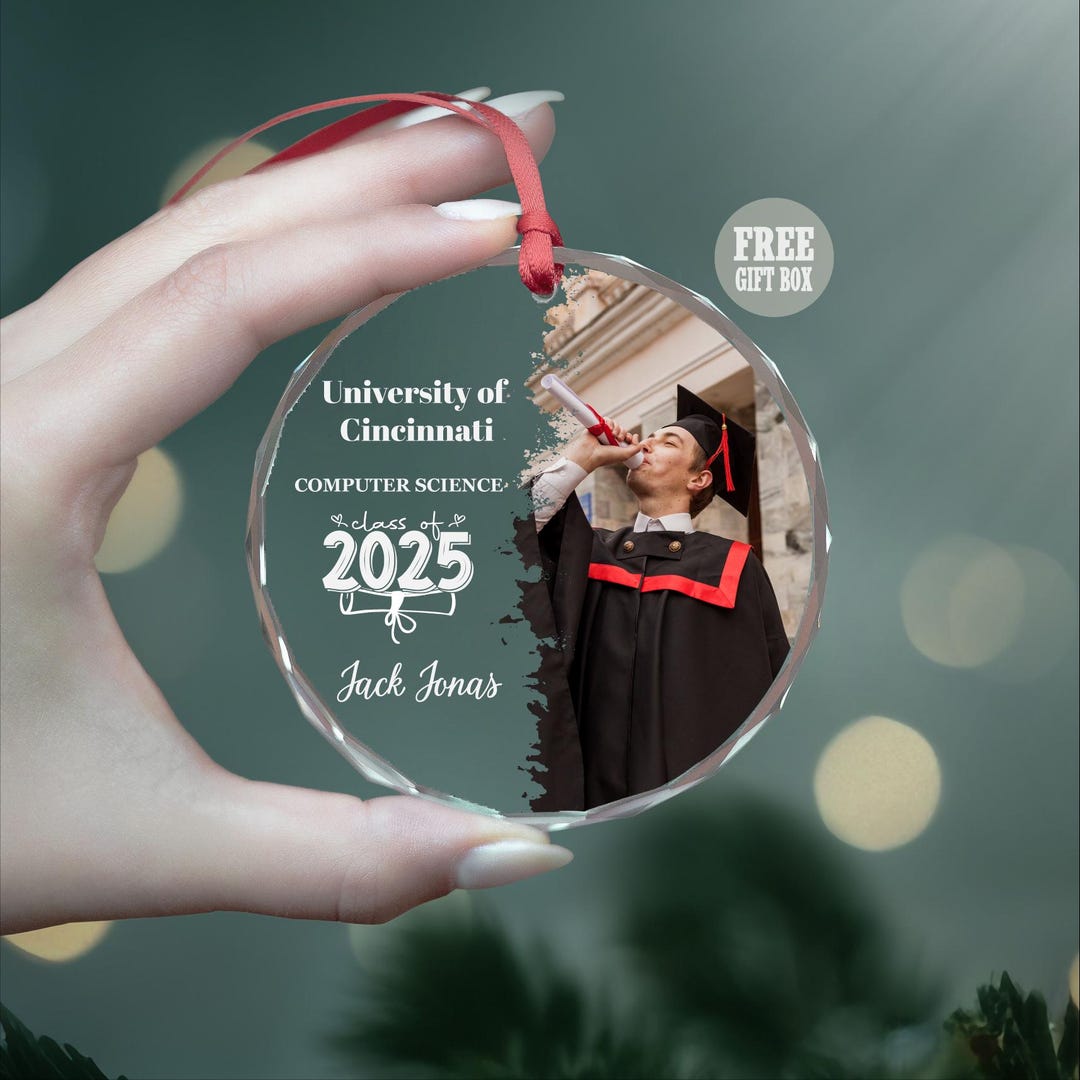 Personalized Graduation Photo Ornament, Class of 2025 Keepsake - Etsy