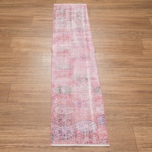 1x5 Vintage Rug, Pink Rug, Oushak Rug, Anatolian Rug, Antique Rug, Small Rug, Scatter Rug, Rare Rug, Wool Rug, Kitchen Rug, Entryway Rug