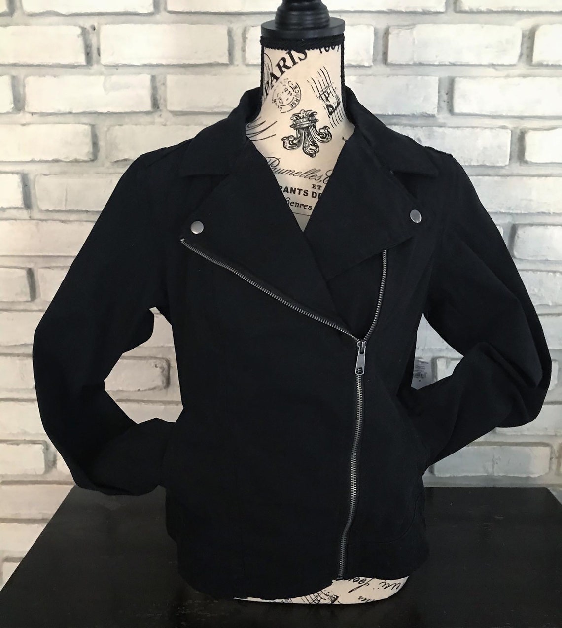 Girl Power Hand Painted Moto Jacket Medium Etsy