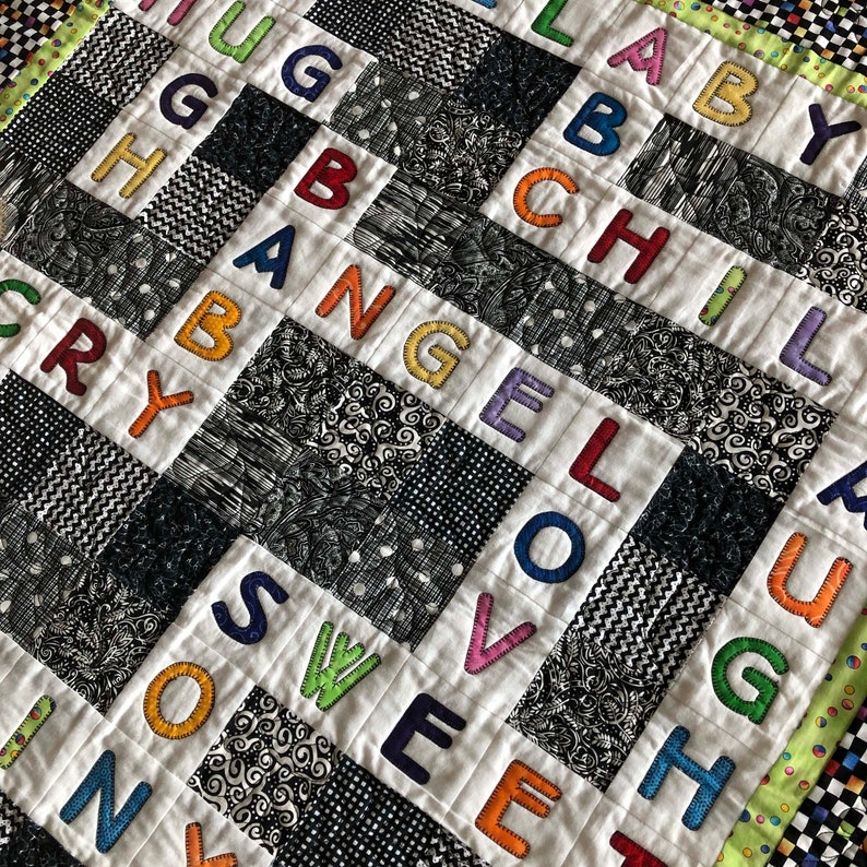 Baby Quilt Pattern Crib Quilt Pattern Crossword Puzzle Quilt Etsy