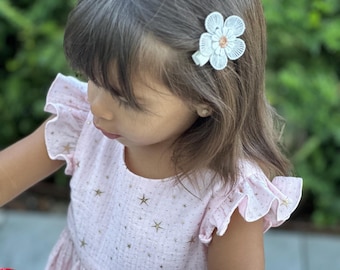 Baumwoll-Kleid Mädchenkleider Blumenmädchen Hochzeitskleid Taufkleid Kommunionskleid