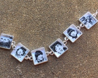 Early Beatles Coming to America link charm Bracelet FREE US shipping
