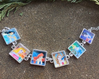 Disney PRINCESS Link Bracelet YOU CHoOsE 6 favorites!!  Free USA shipping