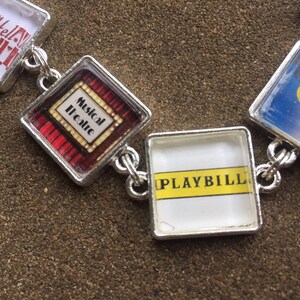 Design your Own favorite Broadway Musical link Bracelet. Free USA Shipping image 2