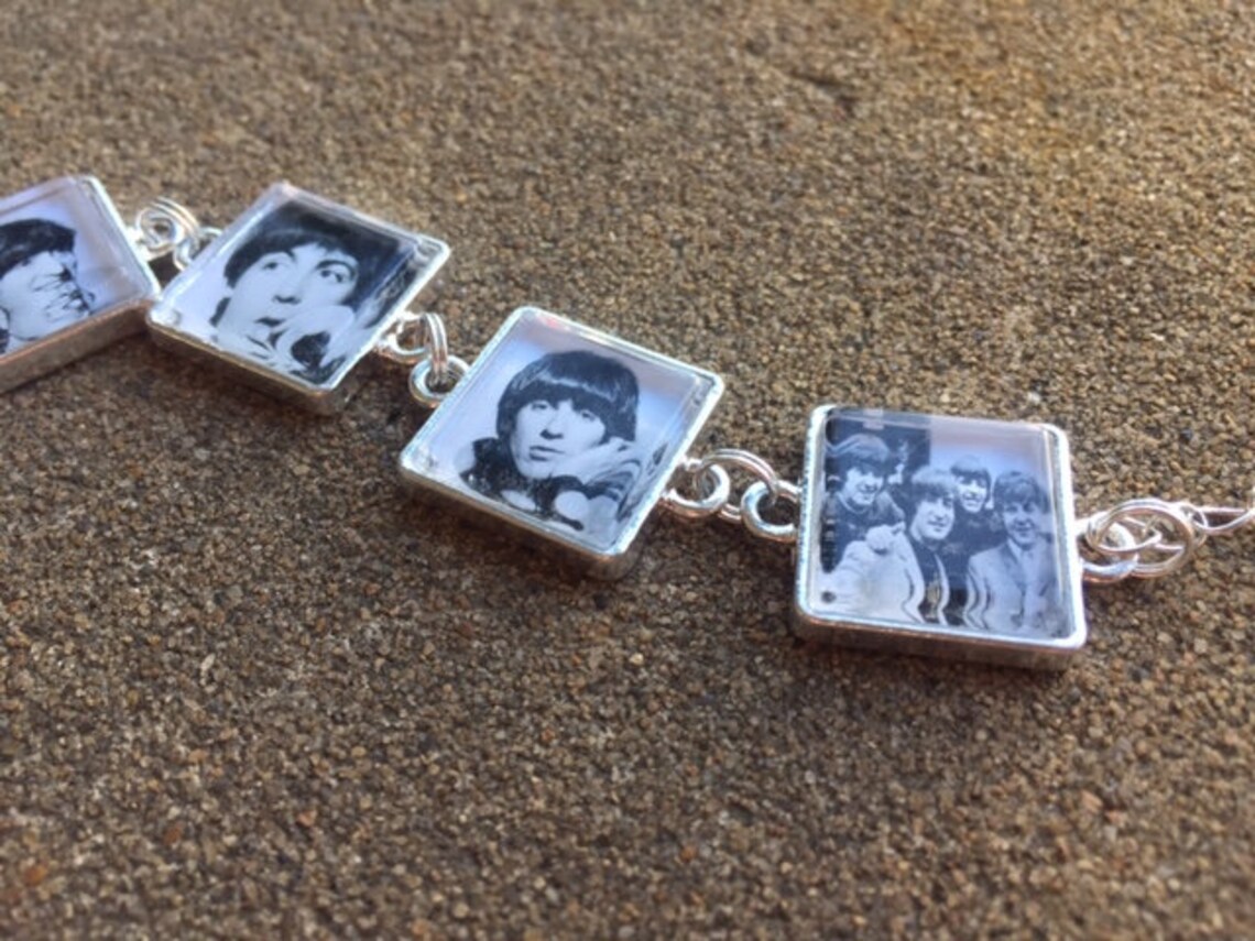 Early Beatles Coming to America Link Charm Bracelet FREE US Etsy