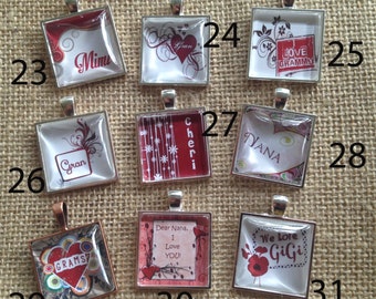 Personalized GRANDMOTHER Pendants Choose a Design- Let me put your 'Nana, Mimi, Gamma, Mamow" on it!  FREE USA shipping too