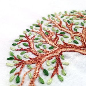 Tree of Life Hand Embroidery Pattern PDF stitching instructions included image 1