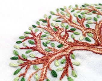 Tree of Life Hand Embroidery Pattern PDF - stitching instructions included!