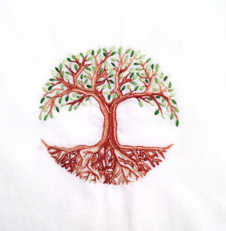 Tree of Life Hand Embroidery Pattern PDF stitching instructions included image 2