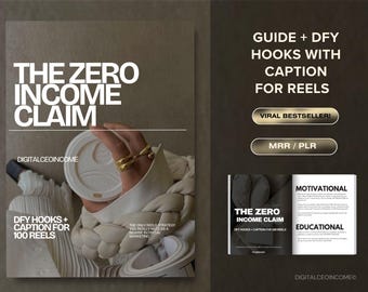 Guide de déclaration de revenus zéro 100 rouleaux faits pour vous, crochets et légendes pour un marketing numérique sans visage, guide de vidéos Instagram avec MRR