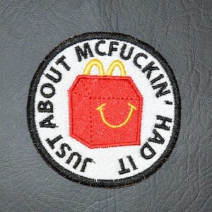 Just about had it embroidered patch | funny patch | sarcastic patch | iron on patch | sew on patch | motorcycle patch | hat patch | adult