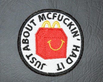 Just about had it embroidered patch | funny patch | sarcastic patch | iron on patch | sew on patch | motorcycle patch | hat patch | adult