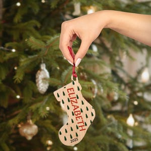 Personalisierte Holz Weihnachtsbaum Ornament, Benutzerdefinierte Urlaub Dekor