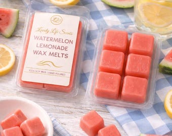 Pastillas de cera aromática con aroma a limonada de sandía: un delicioso aroma veraniego, cubos de cera de soja.