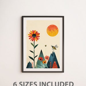 Arte mural estético imprimible: decoración colorida para dormitorio infantil, póster de descarga digital instantánea n.° 2