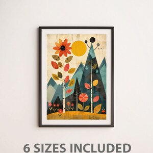 Arte mural estético imprimible: decoración vibrante para el hogar, póster de descarga digital instantánea n.° 1