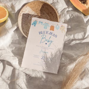 Blue Jean Baby Shower Invite Template Blue Jean Baby Shower Invitation for Boys Denim Diamond Blue Jeans Baby on the Way Boy Denim Shower