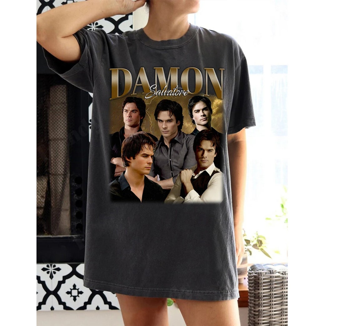 Damon Salvatore Shirts Damon Salvatore Tshirt Damon Etsy