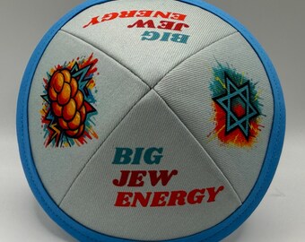 The Big Jew Energy | PRIDE! | Whimsical Yarmulke | Fun Kippah | Handmade Judaica