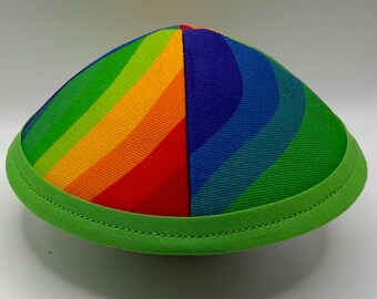 The Waves of Pride| PRIDE! | Whimsical Yarmulke | Fun Kippah | Handmade Judaica