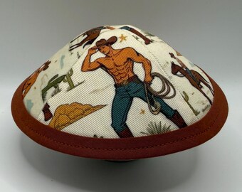The Ride 'Em Cowboy | PRIDE! | Whimsical Yarmulke | Fun Kippah | Handmade Judaica
