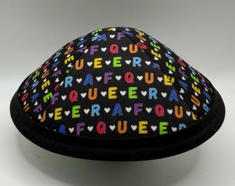 The Queer AF | PRIDE! | Whimsical Yarmulke | Fun Kippah | Handmade Judaica