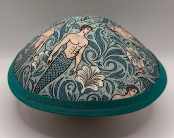They Mythological Mermen | PRIDE! | Whimsical Yarmulke | Fun Kippah | Handmade Judaica