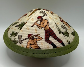 The Plaid Jacked Lumberjacks | PRIDE! | Whimsical Yarmulke | Fun Kippah | Handmade Judaica
