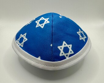 The Star of David (Baby Blue) | Whimsical Yarmulke | Fun Kippah | Handmade Judaica