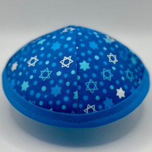 The Hanukkah Stars | Whimsical Yarmulke | Fun Kippah | Handmade Judaica