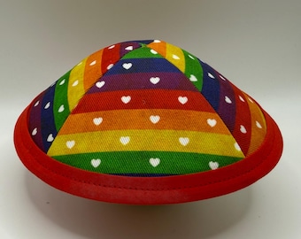 The Heart of Pride | PRIDE! | Whimsical Yarmulke | Fun Kippah | Handmade Judaica