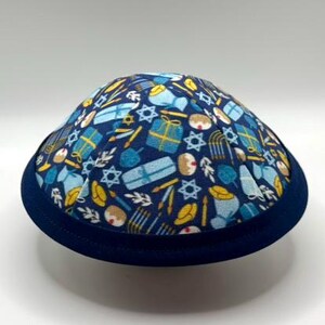 The Hanukkah Party | Whimsical Yarmulke | Fun Kippah | Handmade Judaica