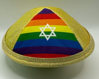 The Proudly Jewish Sparkle (3 COLOR OPTIONS!) | PRIDE! | Whimsical Yarmulke | Fun Kippah | Handmade Judaica