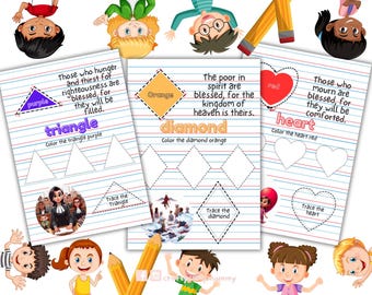 Shapes and Colors Activity Worksheet Christian Homeschool Educational