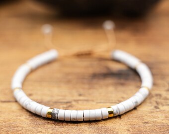 Pulsera de cuentas de jaspe imperial tejida a mano: joyería de piedras preciosas ajustable