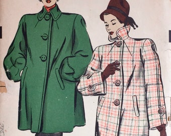 1361 1940s WW2 Vintage Nähen Muster B36 Holz Jacke Damen