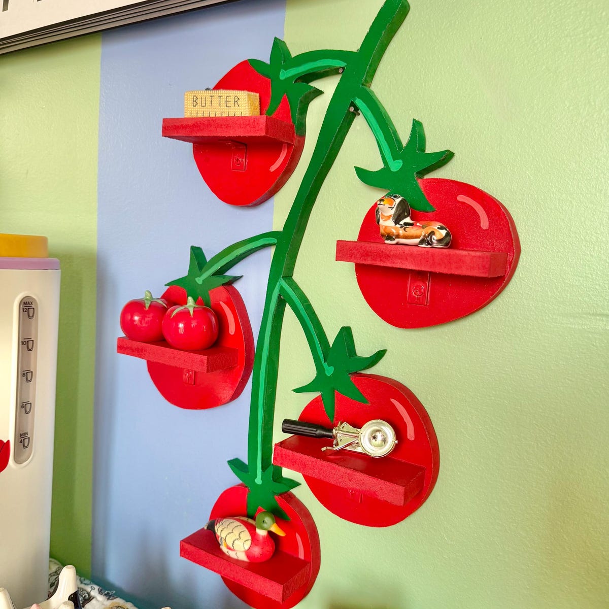 Tomato Wall Shelves Trinket Shelves Spice Rack
