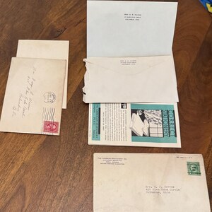 Lote de cartas y papelería histórica de 1931 del patrimonio del profesor George R. Havens de la OSU - Sellos antiguos