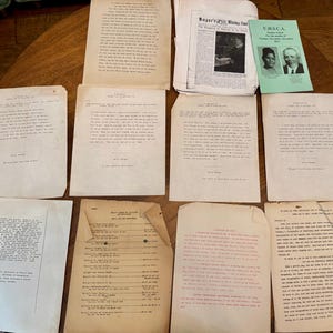 Lote de efímeras de la Iglesia Espiritual Universal de Agar: Listas de precios de Hurley, devocionales, rituales, documentos espirituales de las décadas de 1930 a 1980, J17