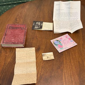 Diario Wanamaker vintage de 1926, cartas de profesores de la OSU, efímera de la década de 1930 - Lote histórico coleccionable