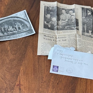 Faire-part de naissance manuscrit ROD SERLING 1955 Anne Serling | OSU Prof Havens Estate Ephemera | Histoire de l'Ohio | Créateur de zone crépusculaire N05