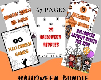 Halloween Games Bundle: 67 Printable Party Activities (Digital Download)