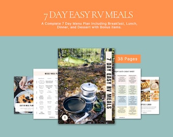 7 Day Easy RV Meal Plan Complete with Grocery List & Bonus Content