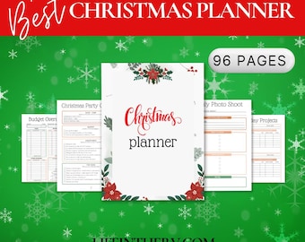 96-Page Christmas Planner: Holiday Budget, Gift & To-Do Lists (Printable)