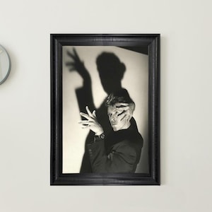 David Bowie Black and White Portrait, Iconic Vintage Framed Print, Classic Rock Legend, Music Art Decor, Perfect for Fans