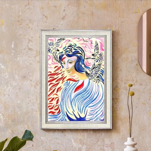 Inner Peace Painting - Elegant Vintage Art for Serene Wall Decoration